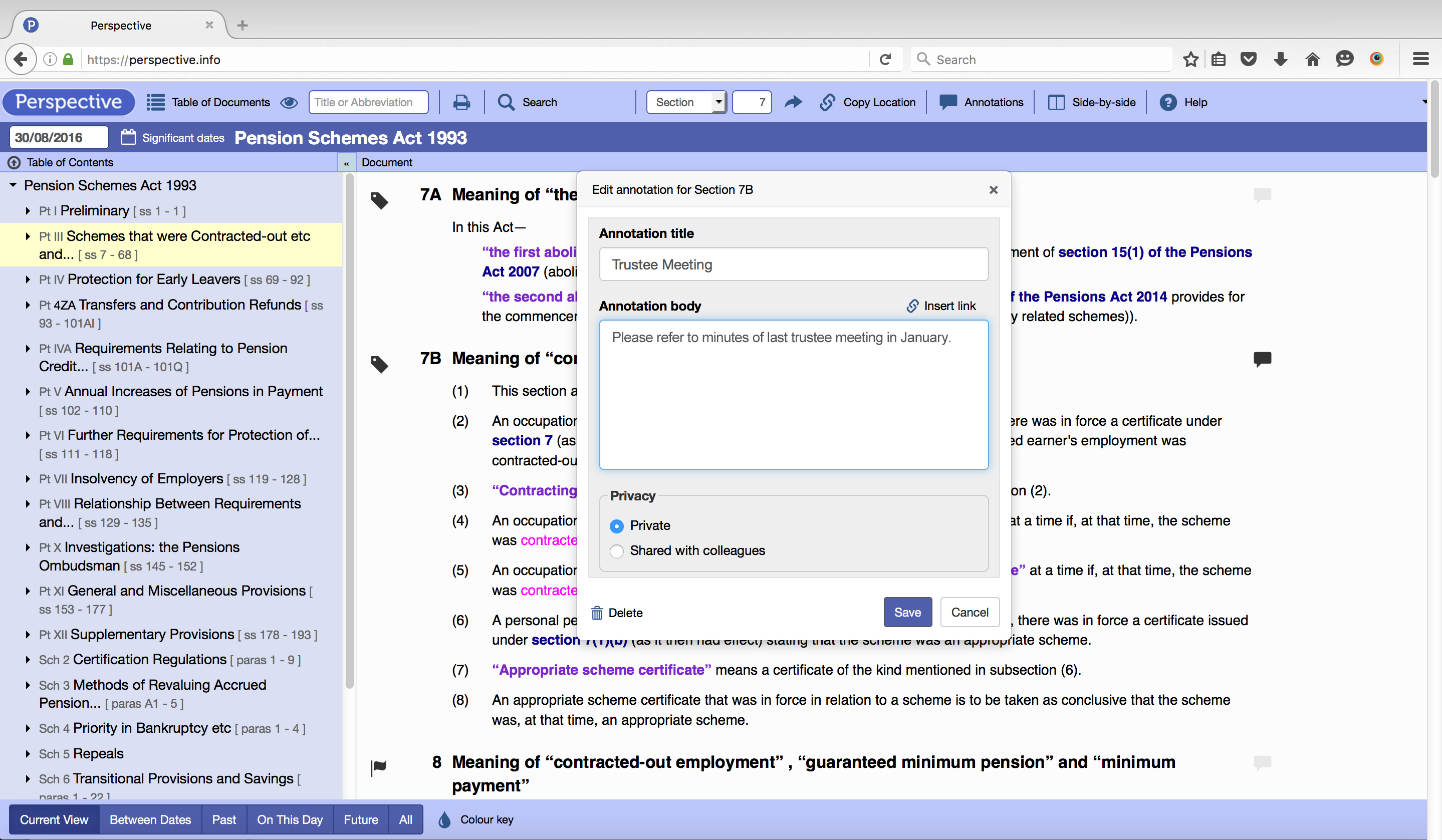Annotations Screenshot